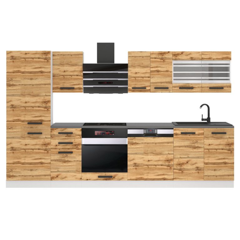 Meubles de cuisine Premium Version Complète 300 cm en chêne chêne wotan chêne sonoma sans plan de travail Fabricant TOR CINDY/0/WT/DW/0/B1