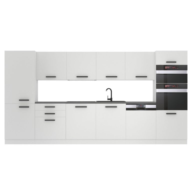 Meubles de cuisine Premium Version Complète 360 cm blanc mat sans plan de travail Fabricant TOR NAOMI/0/WT/WT/0/B1
