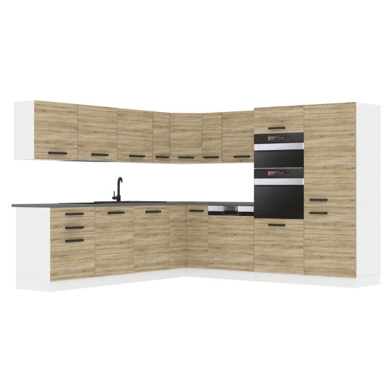 Meubles de cuisine Premium Version Complète 540 cm en chêne chêne wotan chêne sonoma sans plan de travail Fabricant TOR JANE/0/WT/DS/0/B1
