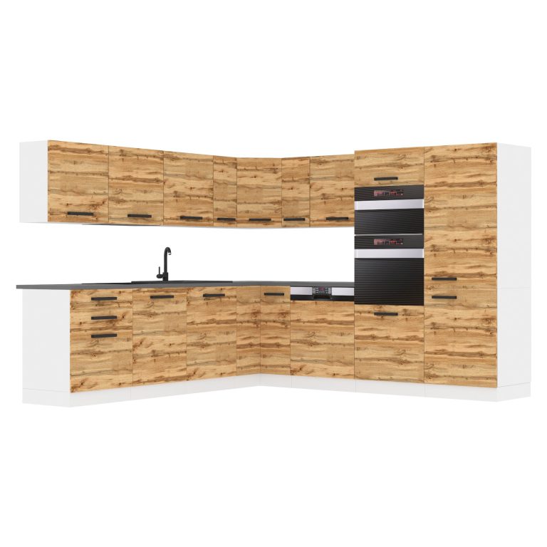Meubles de cuisine Premium Version Complète 540 cm en chêne chêne wotan chêne sonoma sans plan de travail Fabricant TOR JANE/0/WT/DW/0/B1