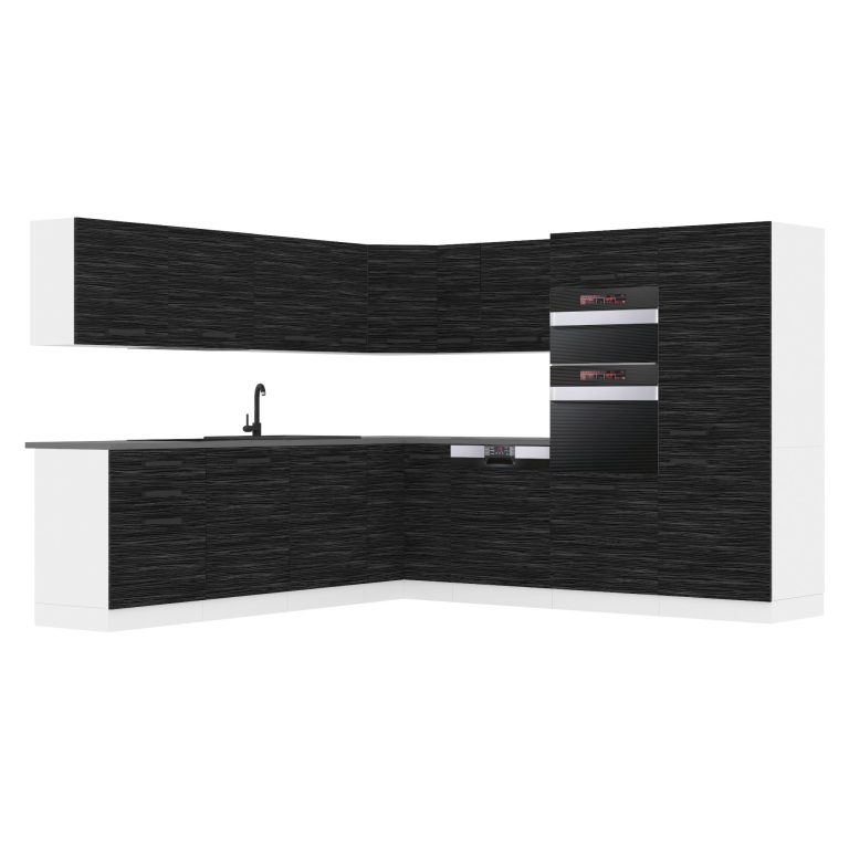 Meubles de cuisine Premium Version Complète 540 cm noir ébène sombre sans plan de travail Fabricant TOR JANE/0/WT/HK/0/B1

