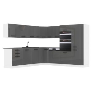 Meubles de cuisine Premium Version Complete 540 cm brillance gris sans plan de travail Fabricant INF JANE/0/WT/S/0/B1
