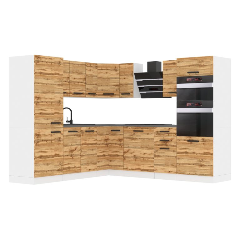 Meubles de cuisine Premium Version Complète 480 cm en chêne chêne wotan chêne sonoma sans plan de travail Fabricant TOR STACY/0/WT/DW/0/B1