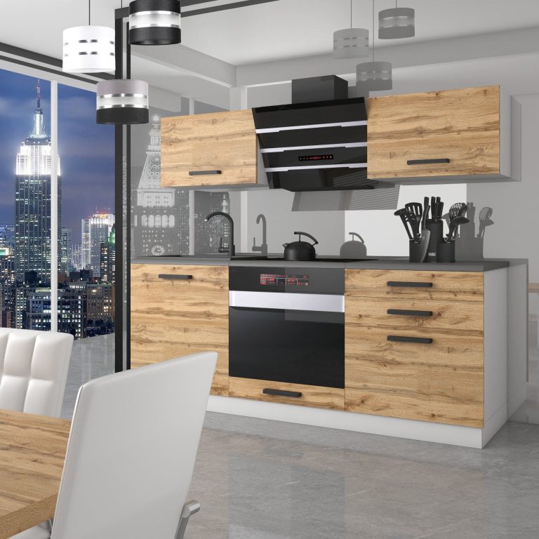 Meubles de cuisine Premium Version Complète 180 cm en chêne chêne wotan chêne sonoma avec plan de travail Fabricant TOR SOPHIA/0/WT/DW/B/B1