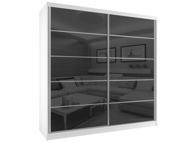 Armoire coulissante 200 cm noir brillant Fabricant BH SZP1/3/W/WI/5B/HI