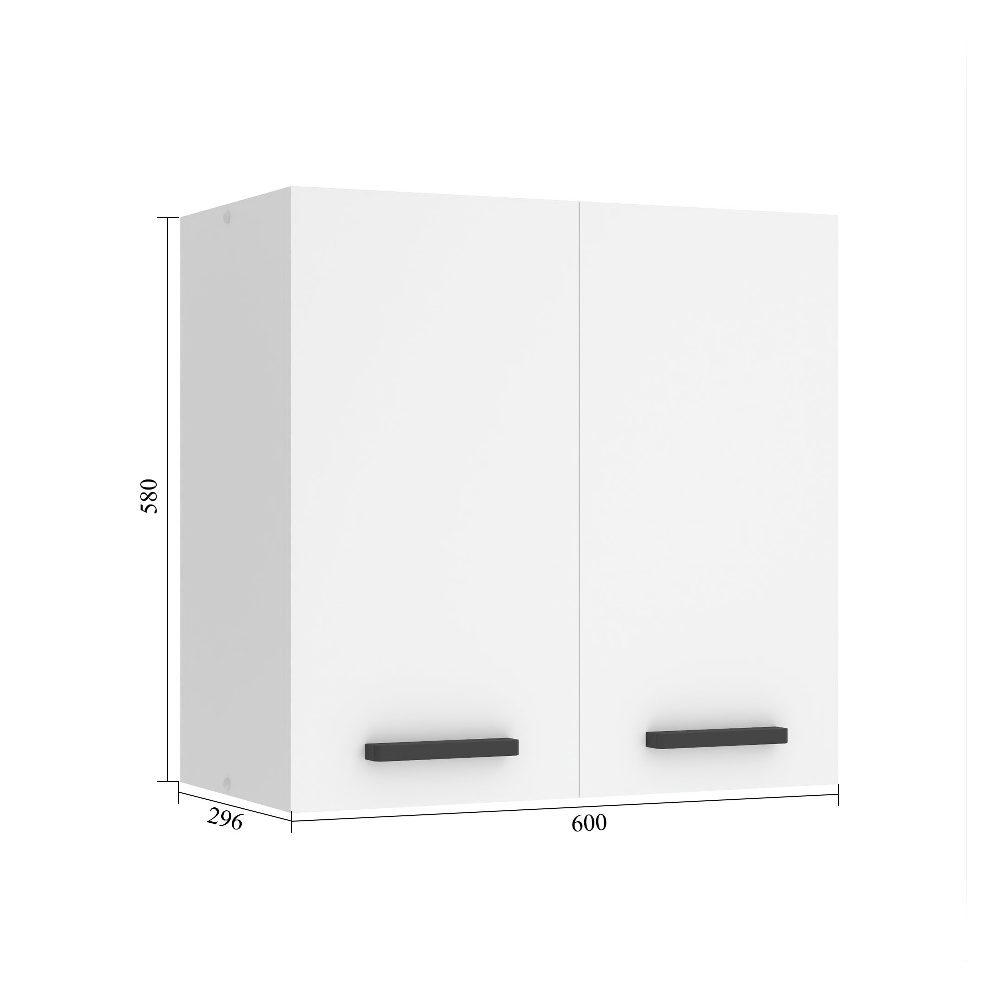 Meuble haut de cuisine 60 cm TOR SG2-60/0/WT/DW/0/B1/PP