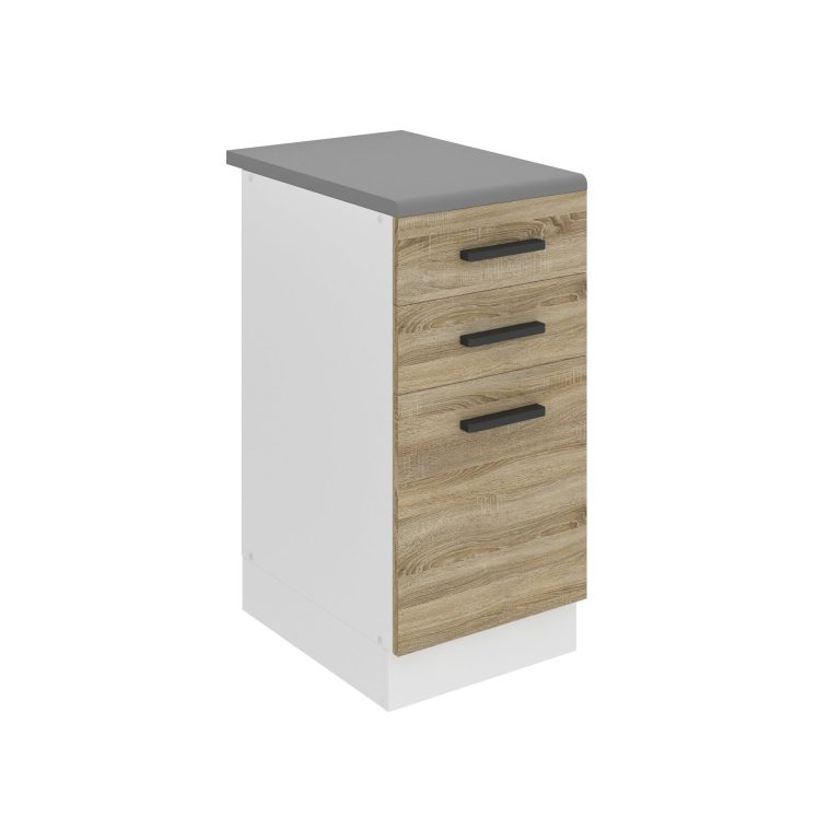 Meuble bas de cuisine 40 cm tiroirs TOR SDSZ40/0/WT/DS/B/B1/PP