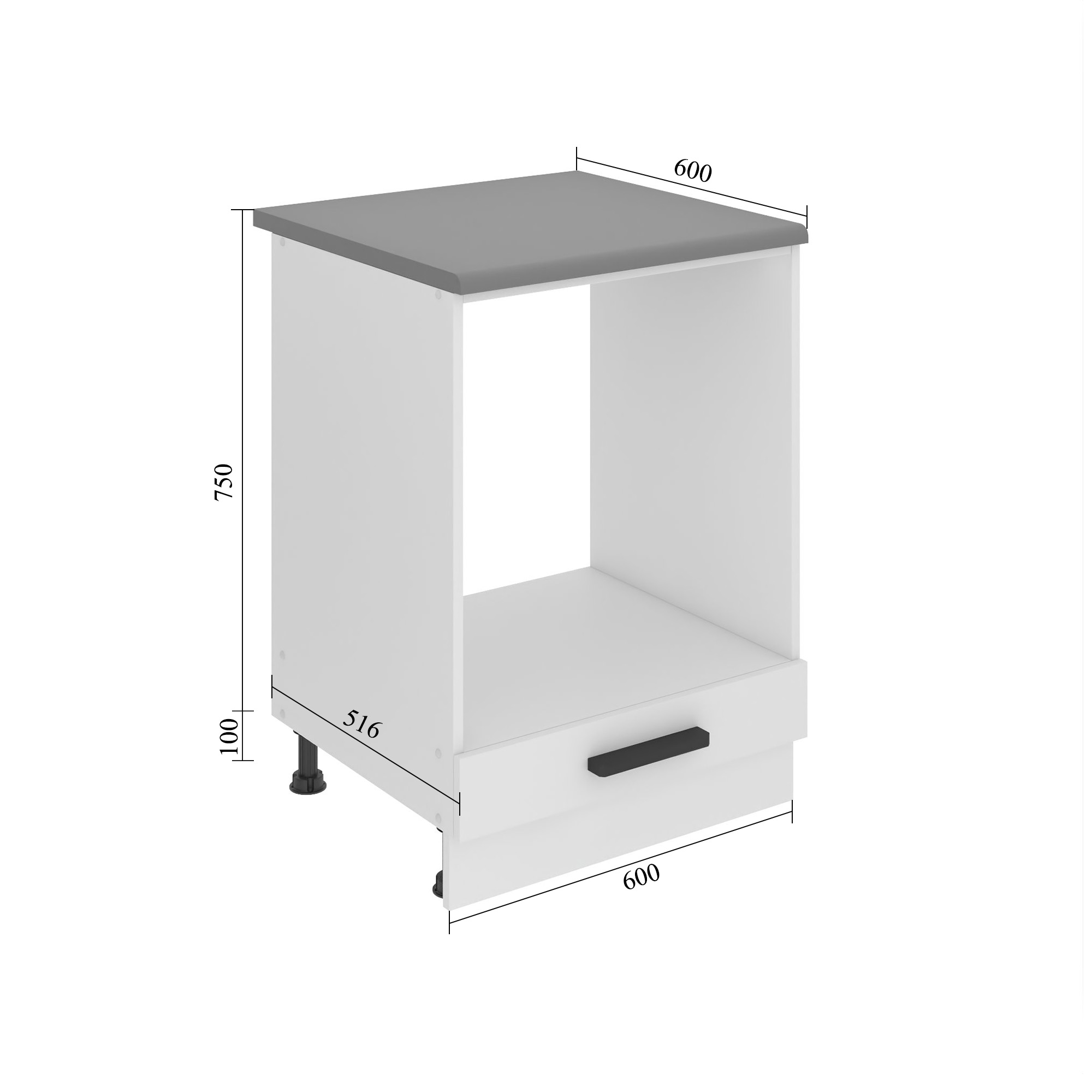 Meuble bas de cuisine pour four encastrable 60 cm INF SDP60/0/WT/S/B/B1/PP
