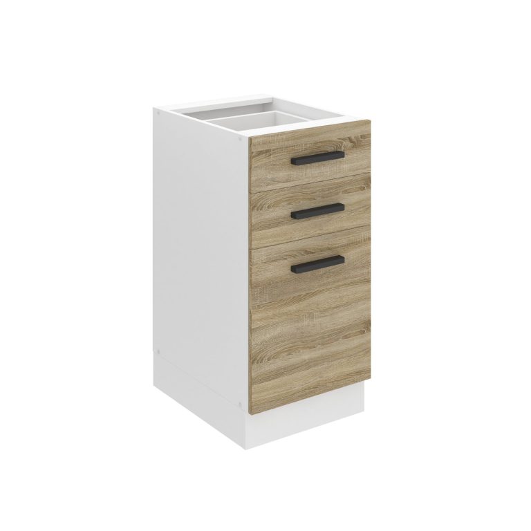 Meuble bas de cuisine 40 cm tiroirs TOR SDSZ40/0/WT/DS/0/B1/PP
