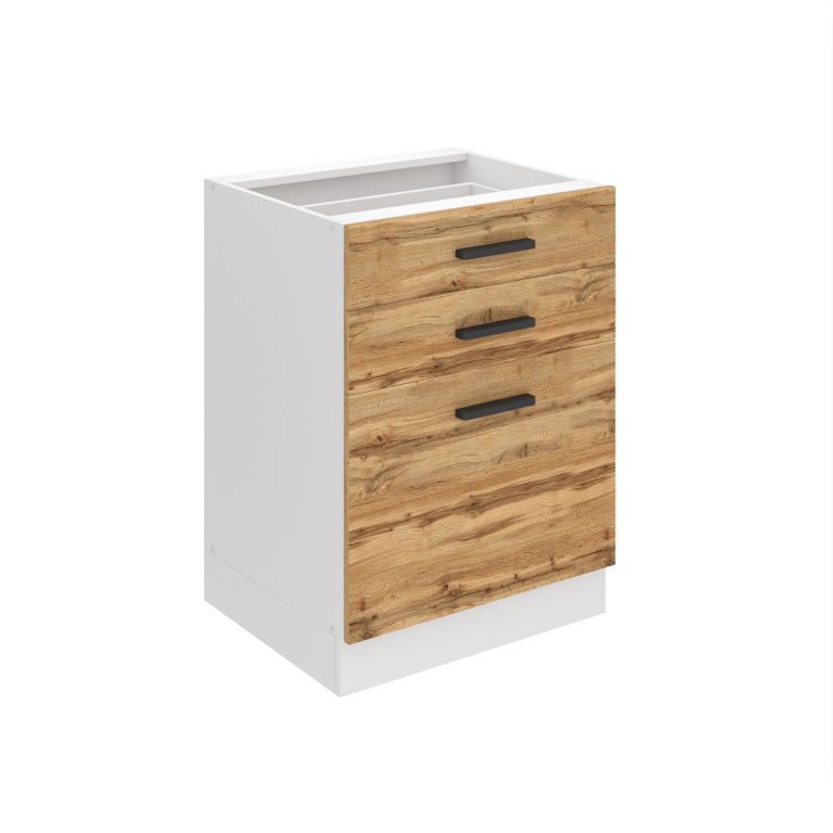 Meuble bas de cuisine 60 cm tiroirs TOR SDSZ60/0/WT/DW/0/B1/PP