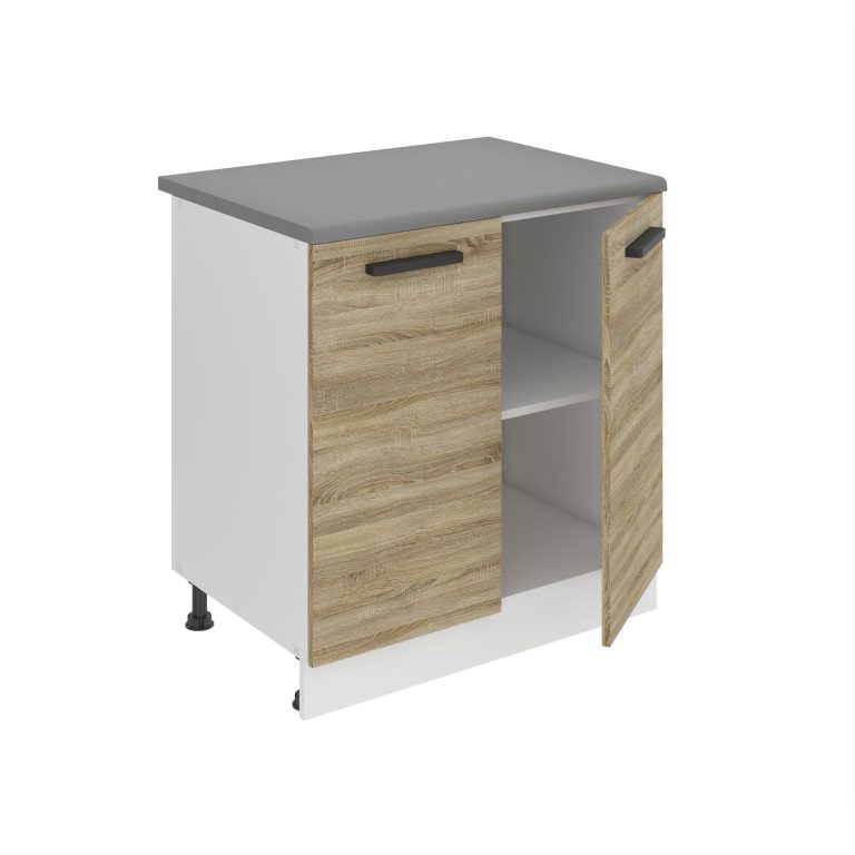 Meuble bas de cuisine 80 cm TOR SD80/0/WT/DS/0/B1/PP
