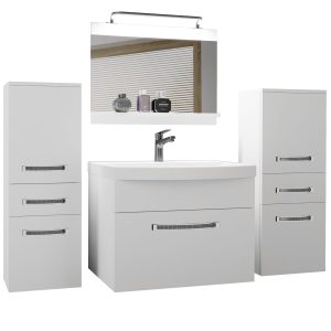 Ensemble de meubles de salle de bain Glamour 58 GLA M 4/0/W/W/0/MB/PP