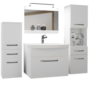 Ensemble de meubles de salle de bain Glamour 77 GLA M 5/0/W/W/0/MB/PP