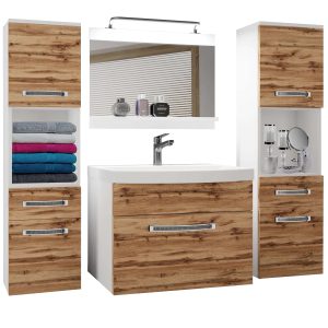 Ensemble de meubles de salle de bain Glamour 99 GLA M 6/0/W/DW/0/MB/PP