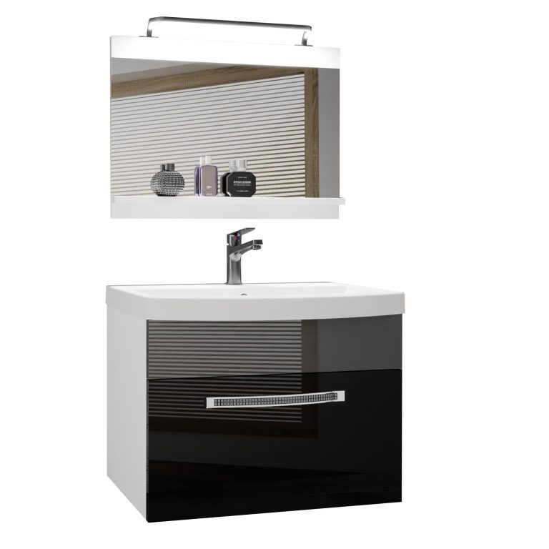 Ensemble de meubles de salle de bain Glamour 11 GLA P 1/0/W/BS/0/MB/PP