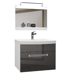 Ensemble de meubles de salle de bain Glamour 7 GLA P 1/0/W/S/0/MB/PP