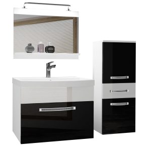 Ensemble de meubles de salle de bain Glamour 29 GLA P 2/0/W/BW/0/MB/PP