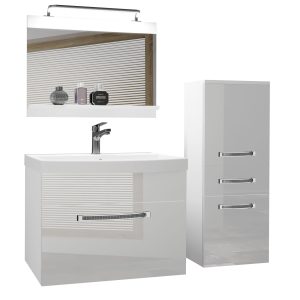 Ensemble de meubles de salle de bain Glamour 24 GLA P 2/0/W/W/0/MB/PP