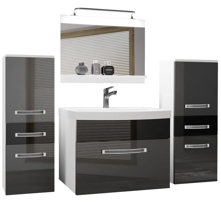 Ensemble de meubles de salle de bain Glamour 69 GLA P 4/0/W/SB/0/MB/PP