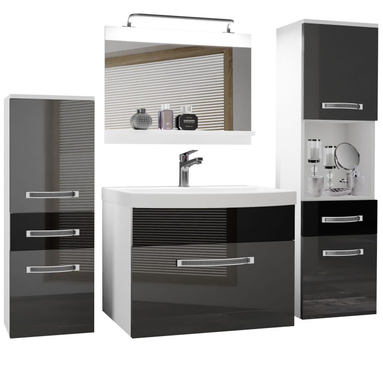 Ensemble de meubles de salle de bain Glamour 88 GLA P 5/0/W/SB/0/MB/PP