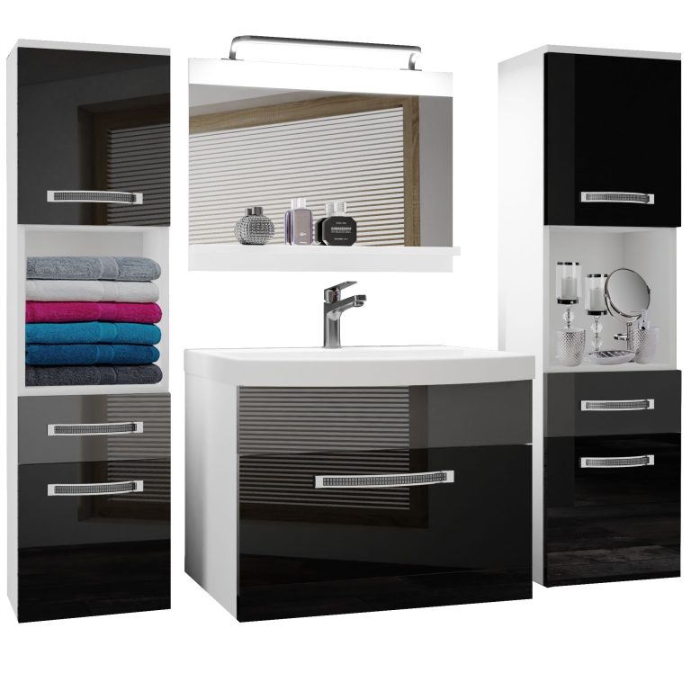 Ensemble de meubles de salle de bain Glamour 106 GLA P 6/0/W/BS/0/MB/PP