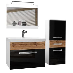 Ensemble de meubles de salle de bain Glamour 38 GLA PM 2/0/W/BDW/0/MB/PP