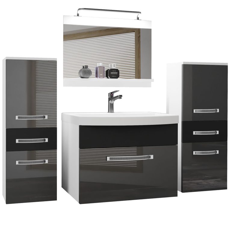 Ensemble de meubles de salle de bain Glamour 70 GLA PM 4/0/W/SB/0/MB/PP