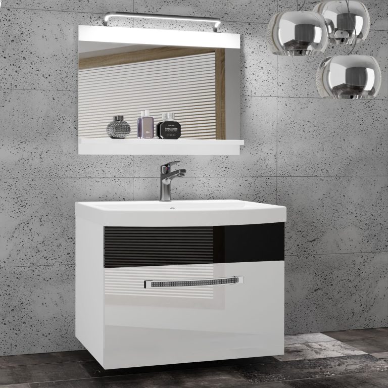 Ensemble de meubles de salle de bain Glamour 8 GLA P 1/0/W/WB/0/MB/PP
