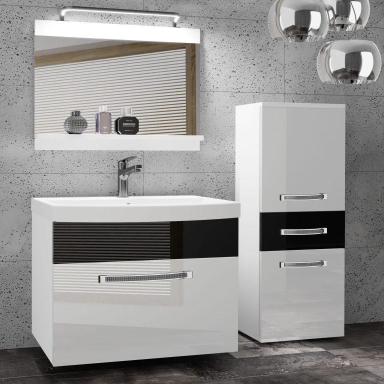 Ensemble de meubles de salle de bain Glamour 27 GLA P 2/0/W/WB/0/MB/PP