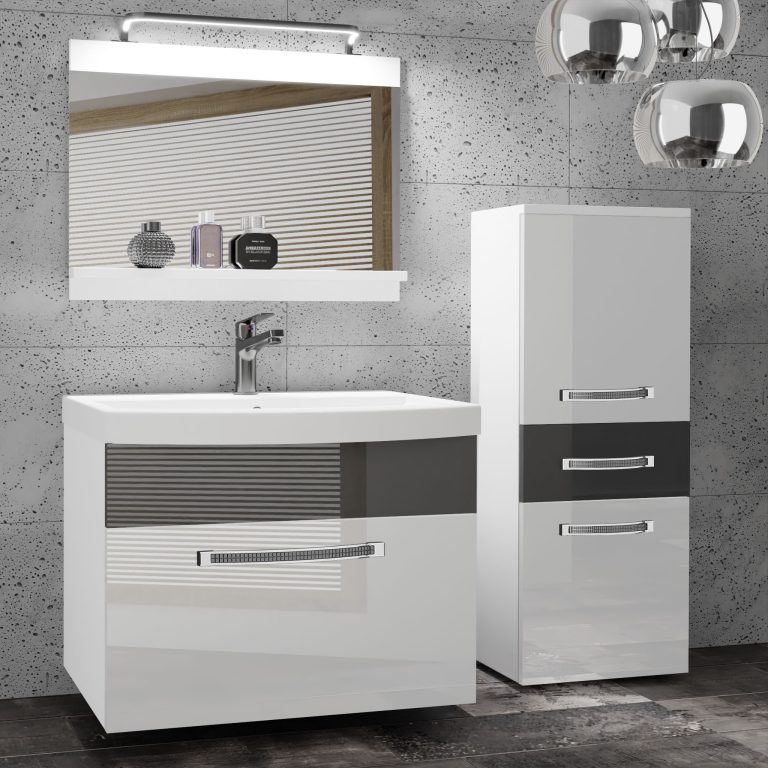 Ensemble de meubles de salle de bain Glamour 28 GLA P 2/0/W/WS/0/MB/PP