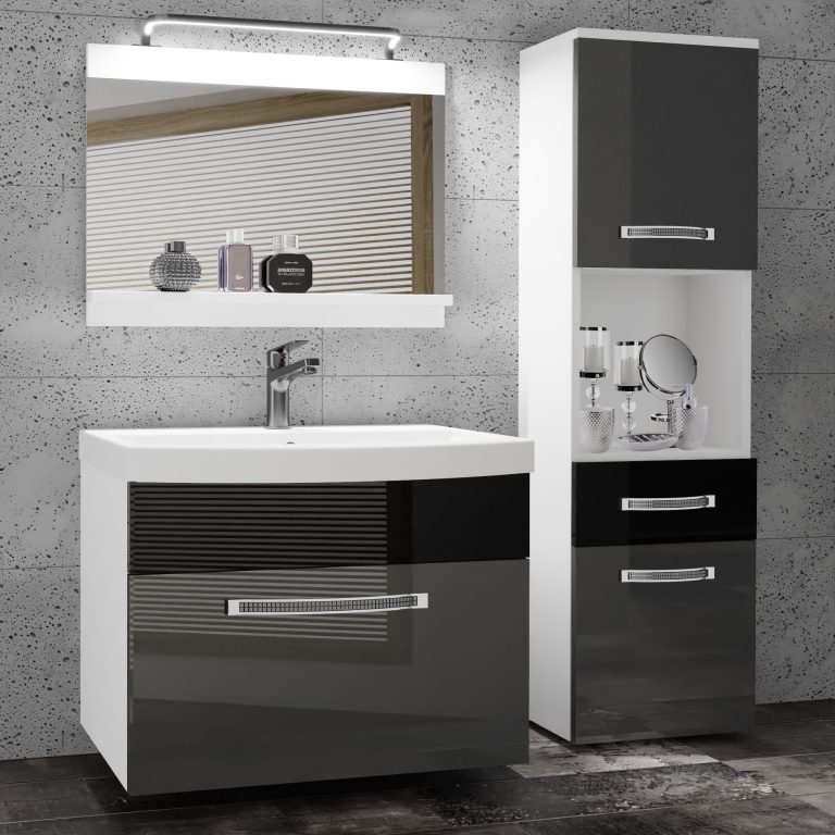 Ensemble de meubles de salle de bain Glamour 50 GLA P 3/0/W/SB/0/MB/PP