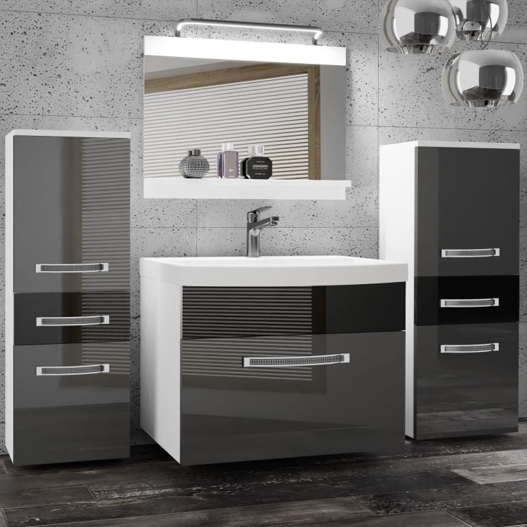 Ensemble de meubles de salle de bain Glamour 69 GLA P 4/0/W/SB/0/MB/PP