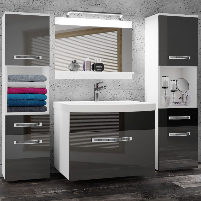 Ensemble de meubles de salle de bain Glamour 107 GLA P 6/0/W/SB/0/MB/PP