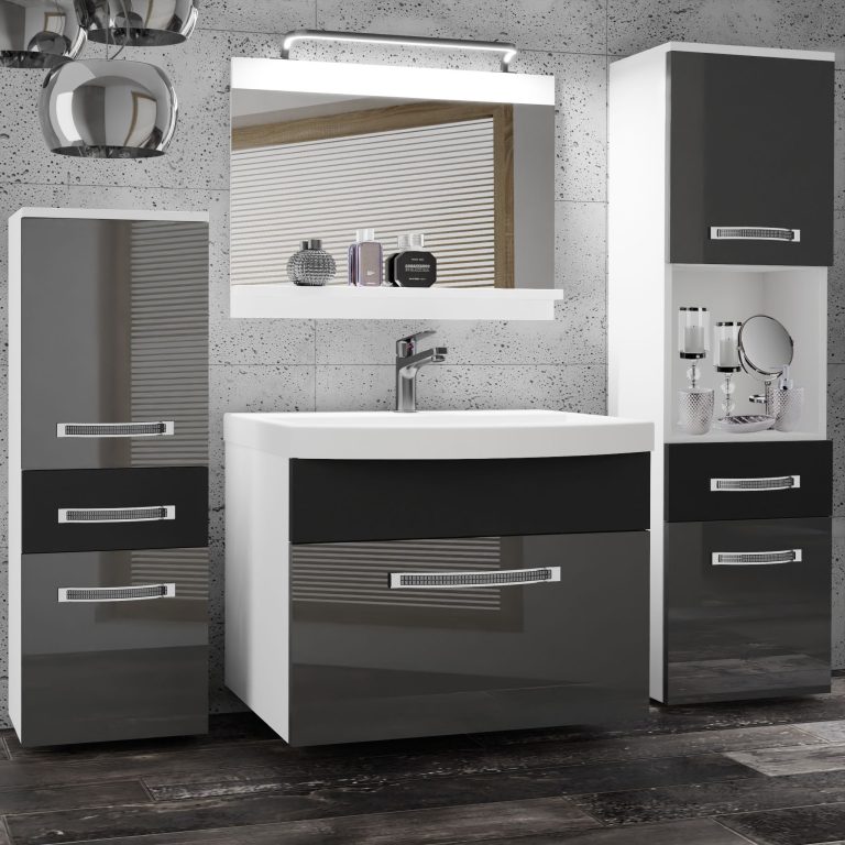 Ensemble de meubles de salle de bain Glamour 89 GLA PM 5/0/W/SB/0/MB/PP