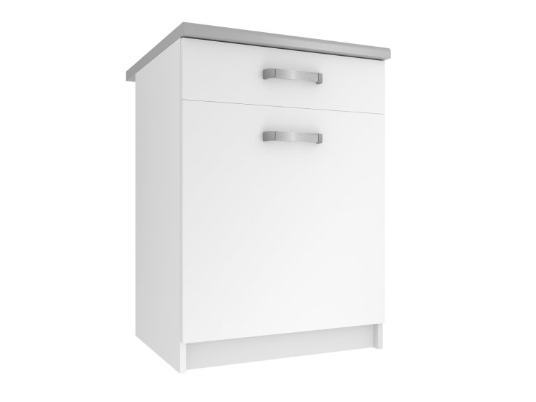 Armoire de cuisine sur pied sans plateau sans plateau avec tiroirs TOR SDSZ1-60/0/WT/WT/BB/U