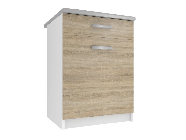 Armoire de cuisine sur pied avec tiroirs TOR SDSZ1-60/0/WT/DS/0/T