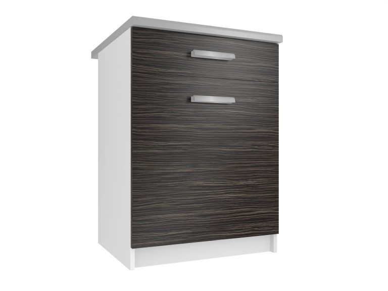 Meuble de cuisine Belini bas avec tiroirs 60 cm ébène royal avec plan de travail Fabricant TOR SDSZ1-60/0/WT/HK/0/T
