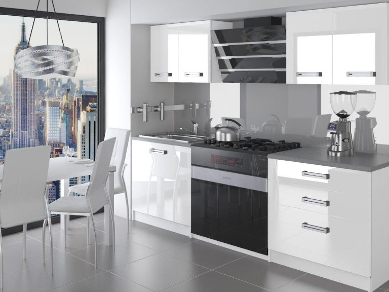 Meubles de cuisine 120 cm blanc brillant avec plan de travail Fabricant INF TIESTO/2/WT/W/0/D
