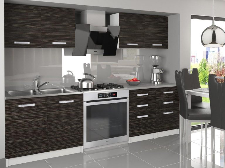 Meuble de cuisine 160 cm noir ébène foncé avec plan de travail Fabricant TOR KOMPAKTO/2/WT/HK/0/U