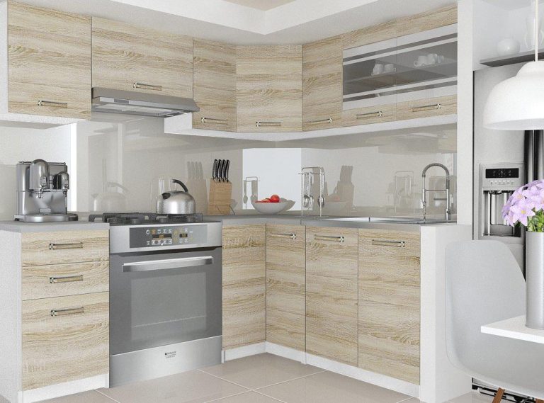 Meuble de cuisine 360 ​​cm chêne wotan chêne sonoma avec plan de travail Fabricant TOR LIDIA2/4/WT/DS/0/B1