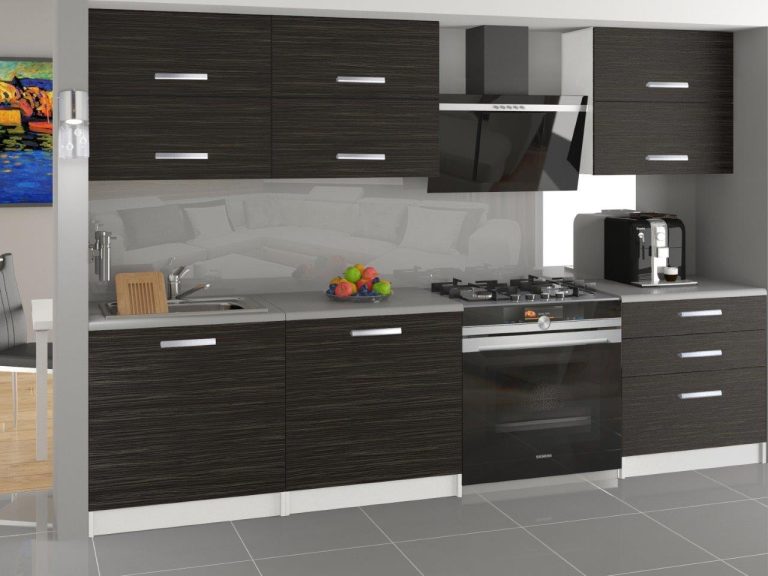 Meubles de cuisine 180 cm noir ébène foncé avec plan de travail Fabricant TOR PRIMERA2/2/WT/HK/0/B1