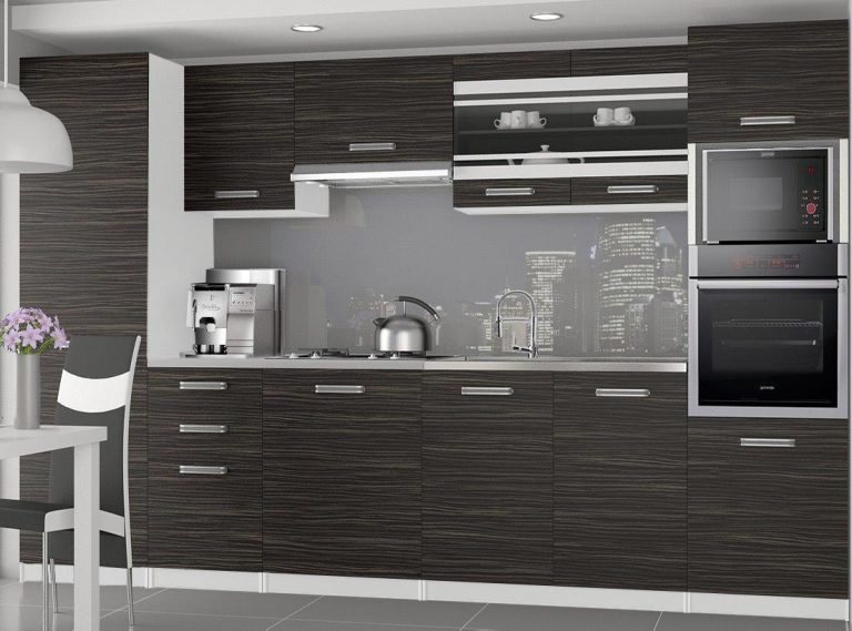 Meubles de cuisine 300 cm noir ébène foncé avec plan de travail Fabricant TOR SYNTKA/5/WT/HK/0/F
