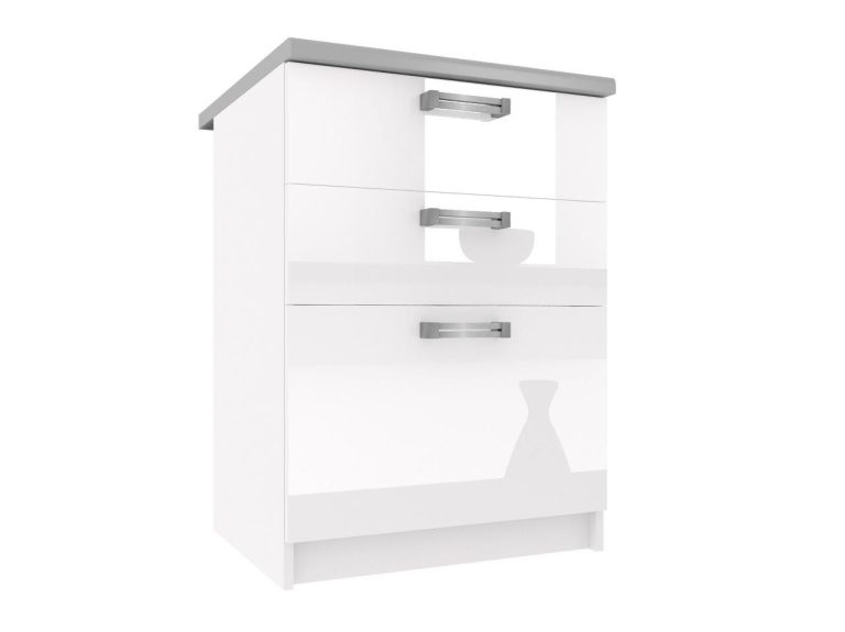 Armoire de cuisine sur pied avec tiroirs INF SDSZ60/1/WT/W/0/D
