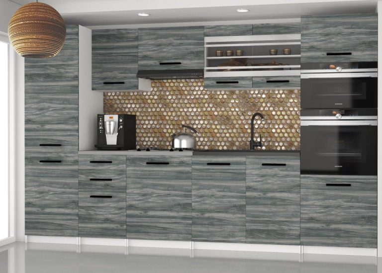 Meubles de cuisine 300 cm gris anthracite graphite avec plan de travail Fabricant TOR SYNTKA2/7/WT/GW1/0/B1