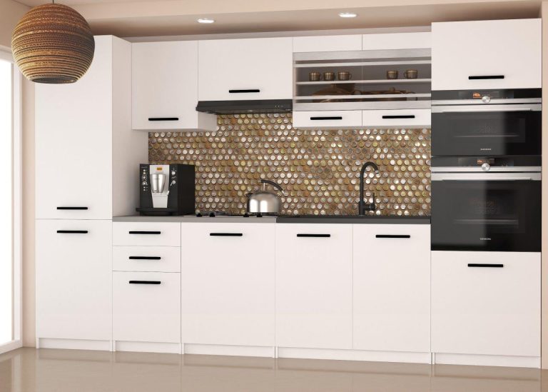 Meubles de cuisine 300 cm blanc mat avec plan de travail Fabricant TOR SYNTKA2/7/WT/WT/0/B1