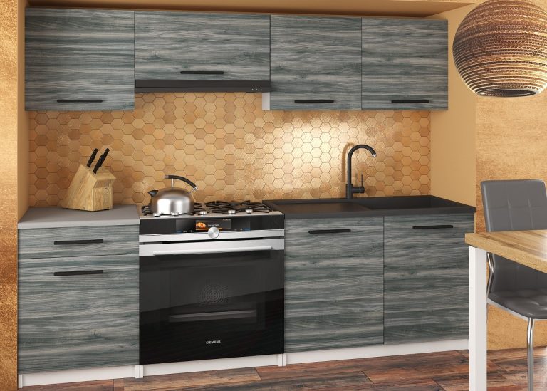 Meuble de cuisine 180 cm gris anthracite graphite avec plan de travail Fabricant TOR SUPERUNIQA2/3/WT/GW1/0/B1