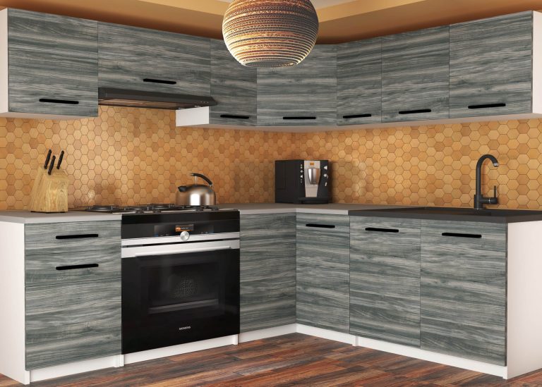Meubles de cuisine 360 cm gris anthracite graphite avec plan de travail Fabricant TOR LIDIAUNIQA2/4/WT/GW1/0/B1