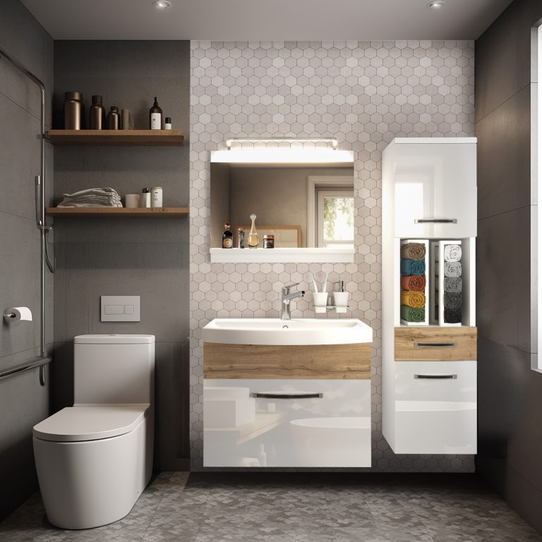 Ensemble de meubles de salle de bain Glamour 36 GLA PM 2/0/W/WDW/0/MB/PP