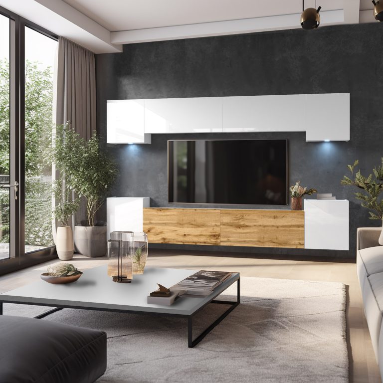 Meuble mural Nexum 64 NEX 4/0/W/WWWDW/0/0/PP
