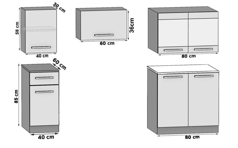 Meubles de cuisine 180 cm blanc mat avec plan de travail Fabricant TOR SUPERUNIQA3/3/WT/WT/0/E